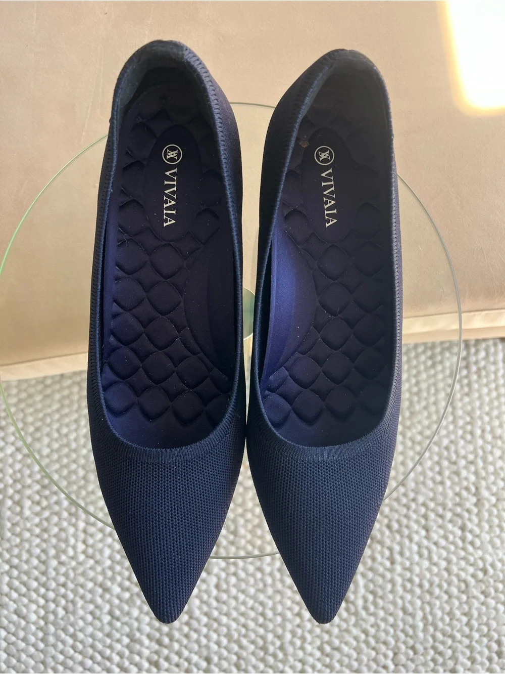 Vivaia Deborah Pointed Toe Wedges - Size 42 Euro, 11 US - Navy